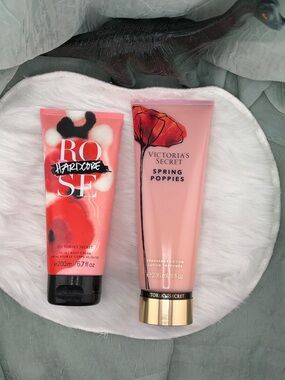 Victoria's Secret Spring Poppies & Rose Hardcore Fragrance Lotions Set | NWT